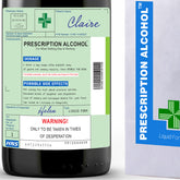 Prescription Alcohol Wine Label & Bottle Bag (Wine Not Included)